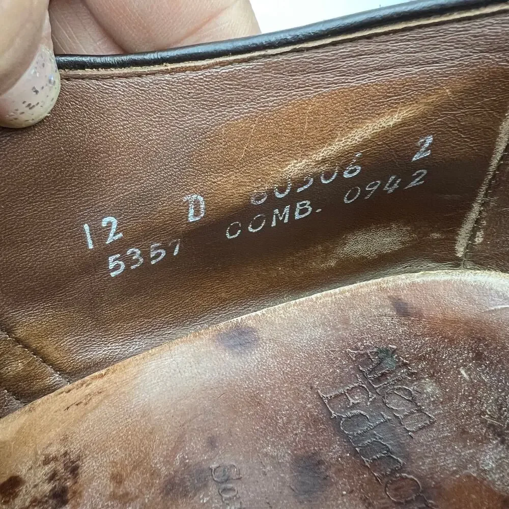 Allen Edmonds Sanford Leather Lace Ups In Oak Brown